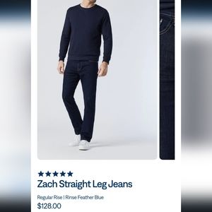 New Mavi Zach Straight Leg Jeans 40 x 30